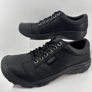 KEEN Austin Black Leather Oxford Sneakers Work Shoes 1002990 Mens 11.5